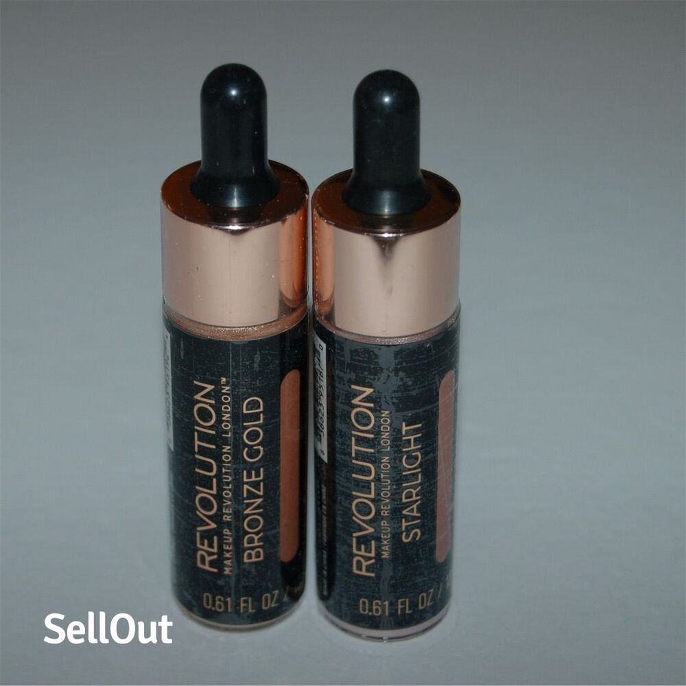 Revolution Liquid Highlighter Duo Bronze Gold & Starlight Dewy Glow